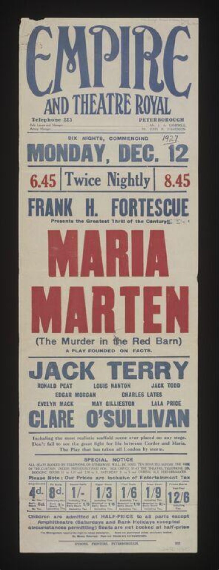 Theatre Royal Peterborough poster image