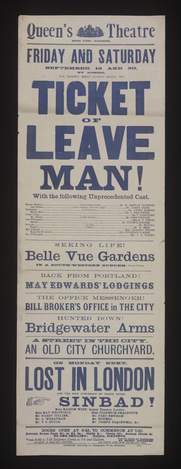 Poster for The Ticket of Leave Man V&A Explore The Collections