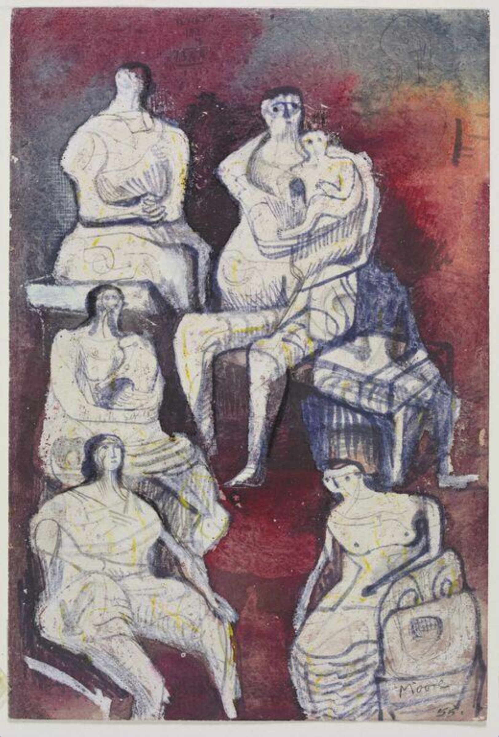 Studies for Sculpture, Henry Spencer Moore, 1955