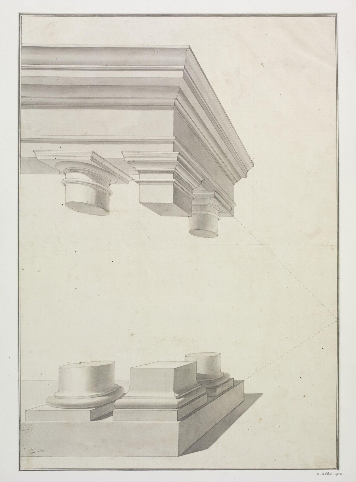 Drawing, James Gibbs, 1700-1749