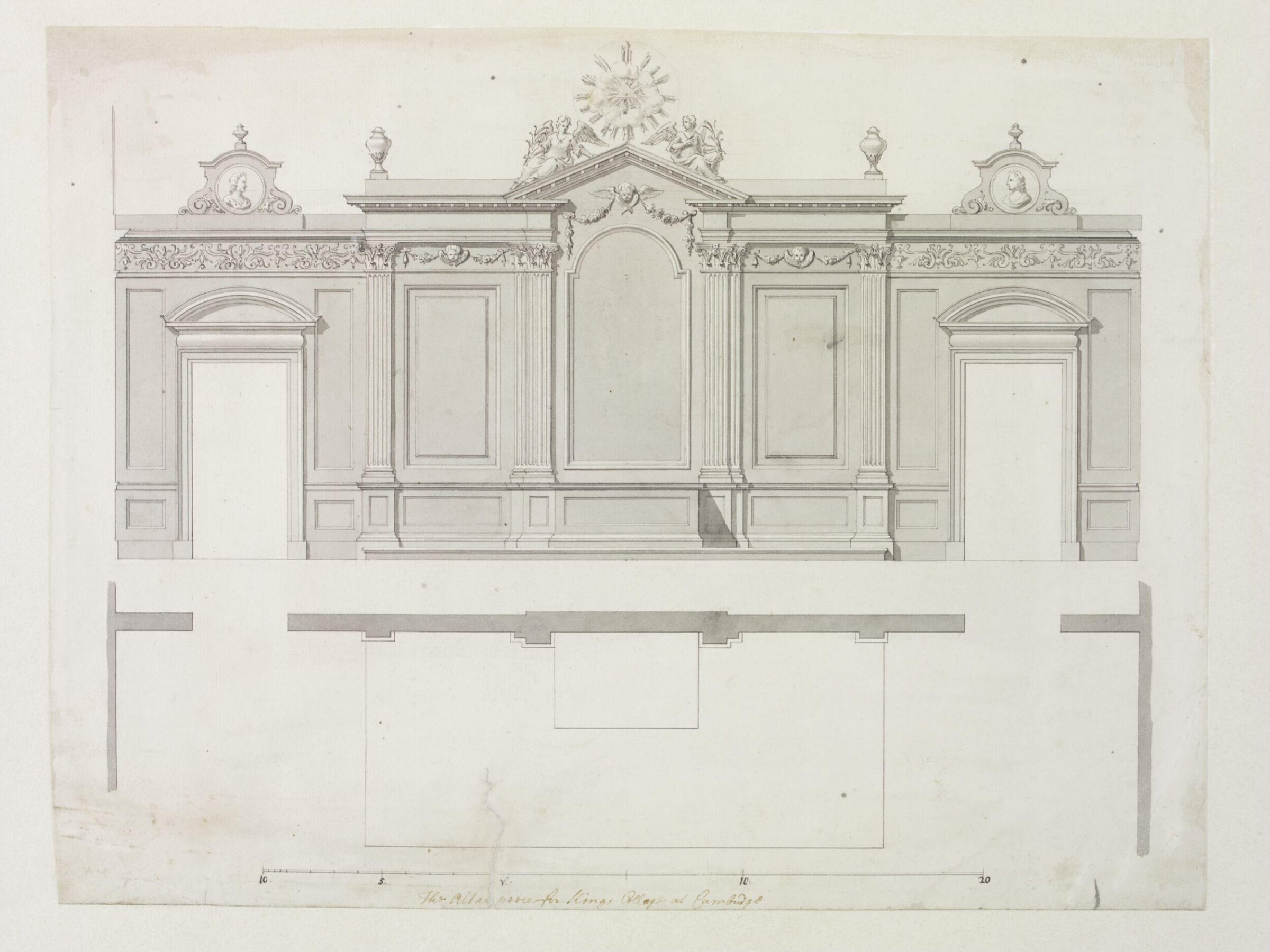 Drawing, James Gibbs, 1700-1749