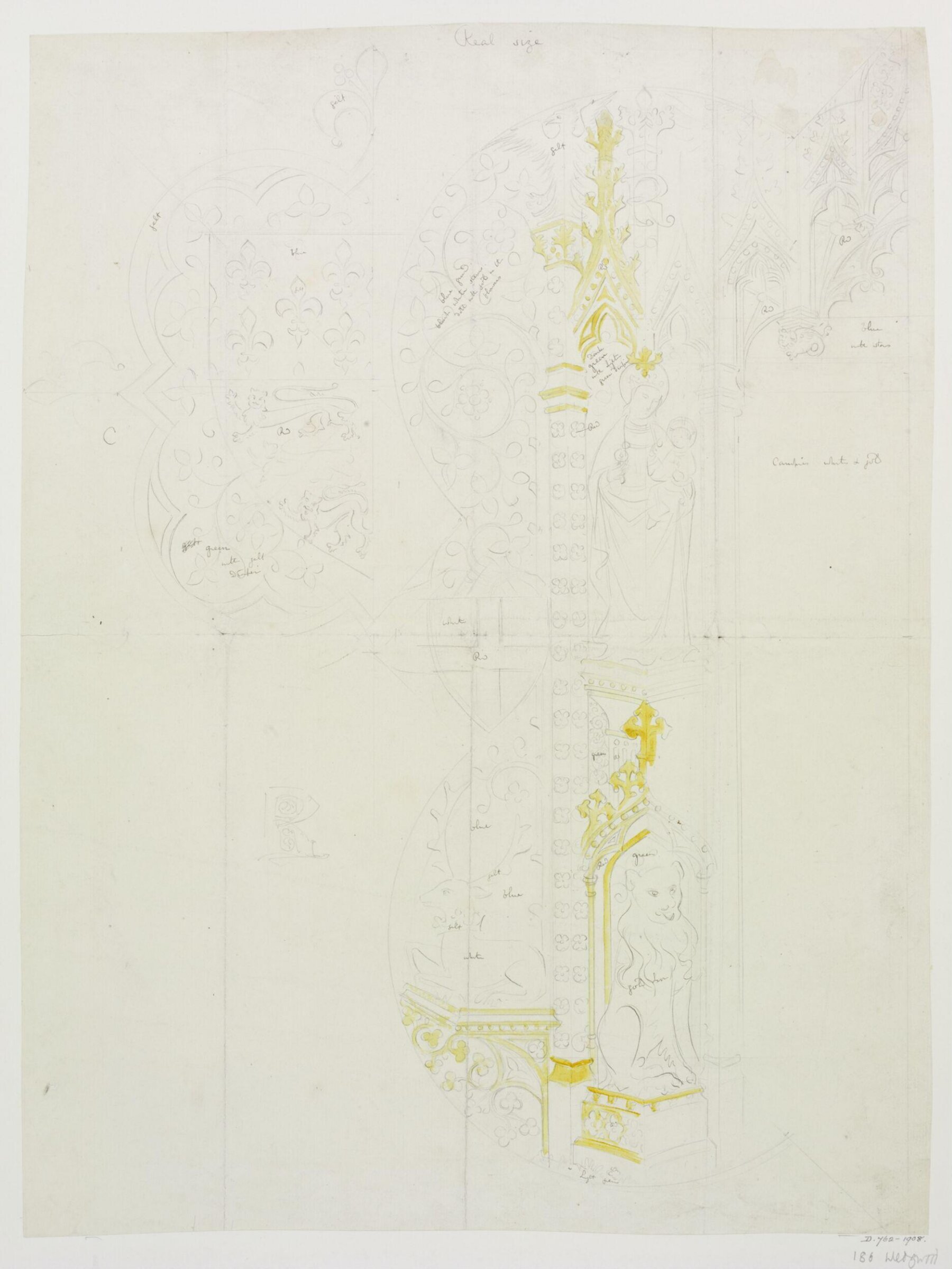 Drawing, A.W.N. Pugin, ca. 1844