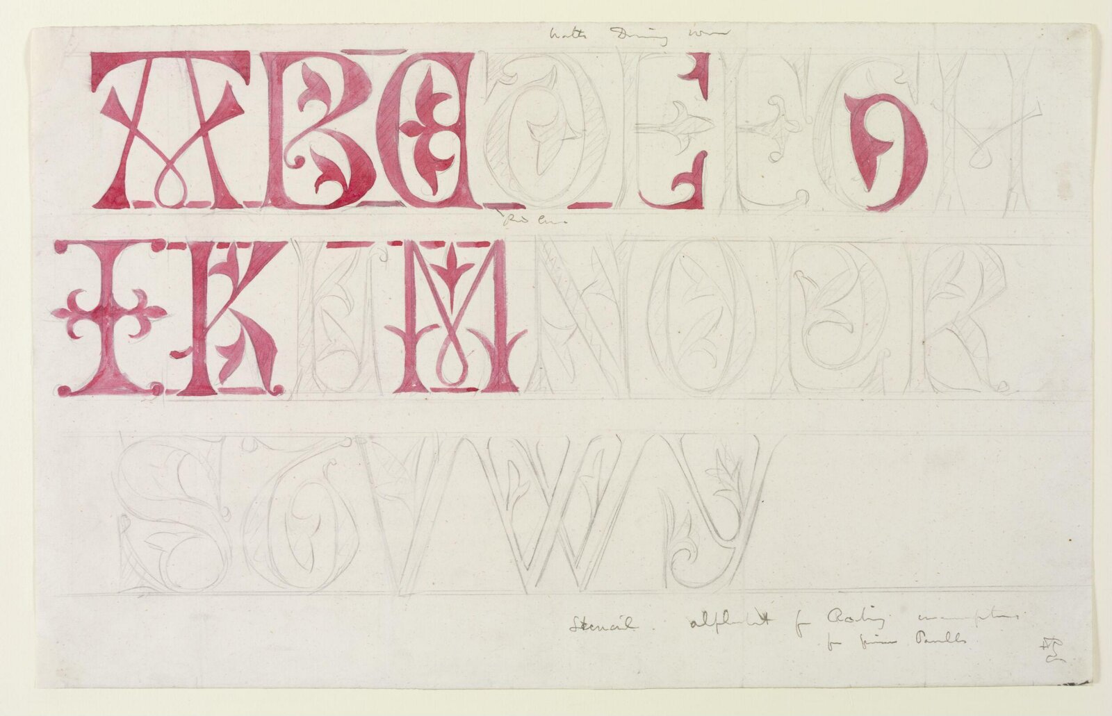 Drawing, A.W.N. Pugin, 1852