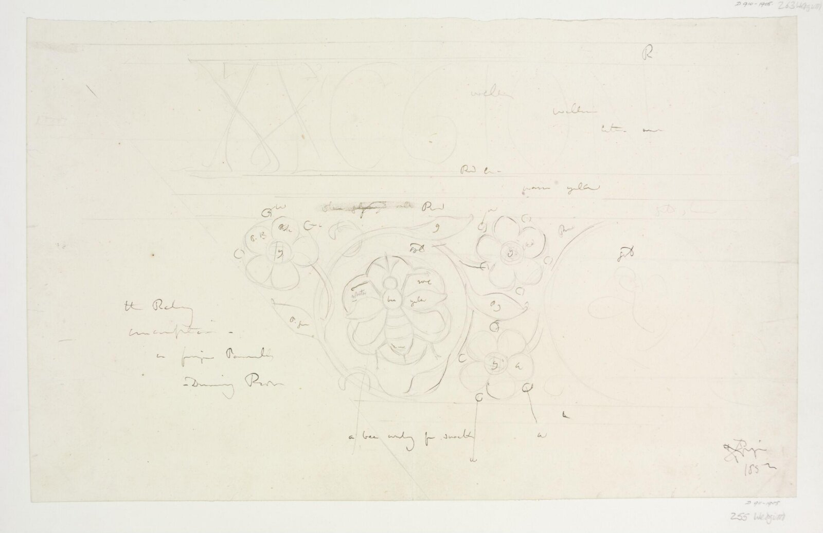 Drawing, A.W.N. Pugin, 1852