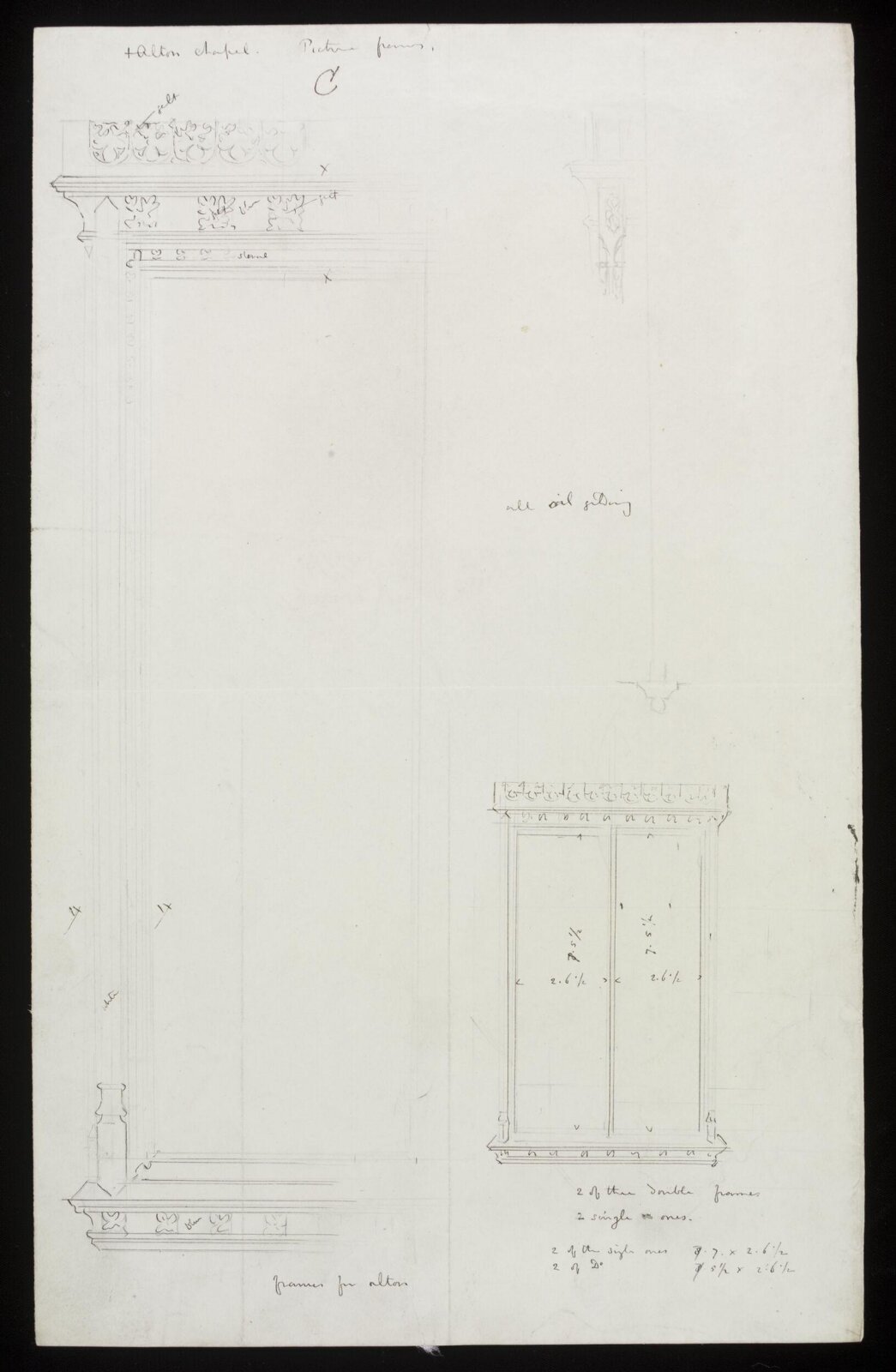 Drawing, A.W.N. Pugin, ca. 1850
