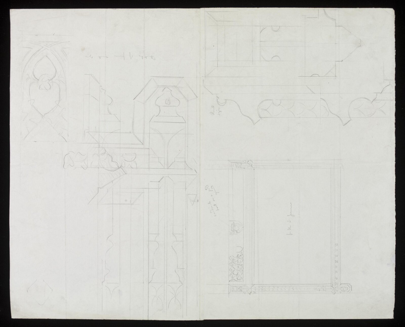 Drawing, A.W.N. Pugin, ca. 1850