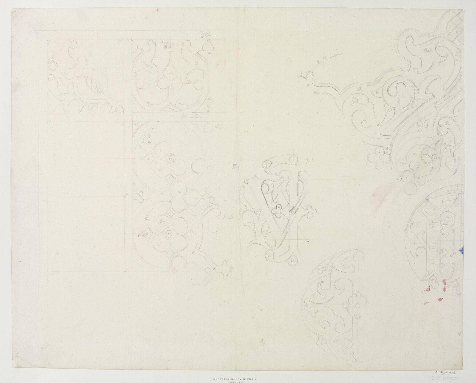 Drawing, A.W.N. Pugin, 1852