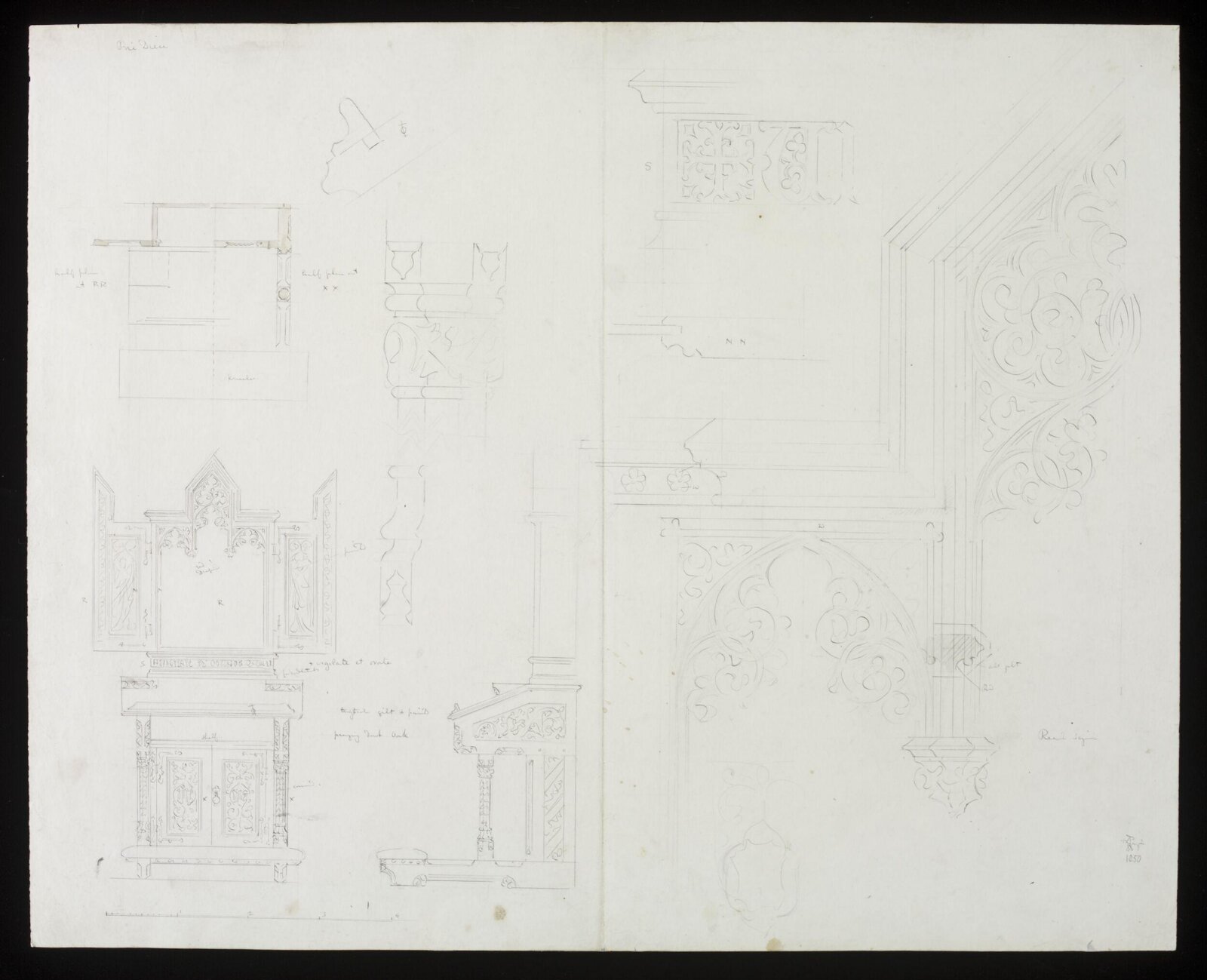 Drawing, A.W.N. Pugin, 1850-1851