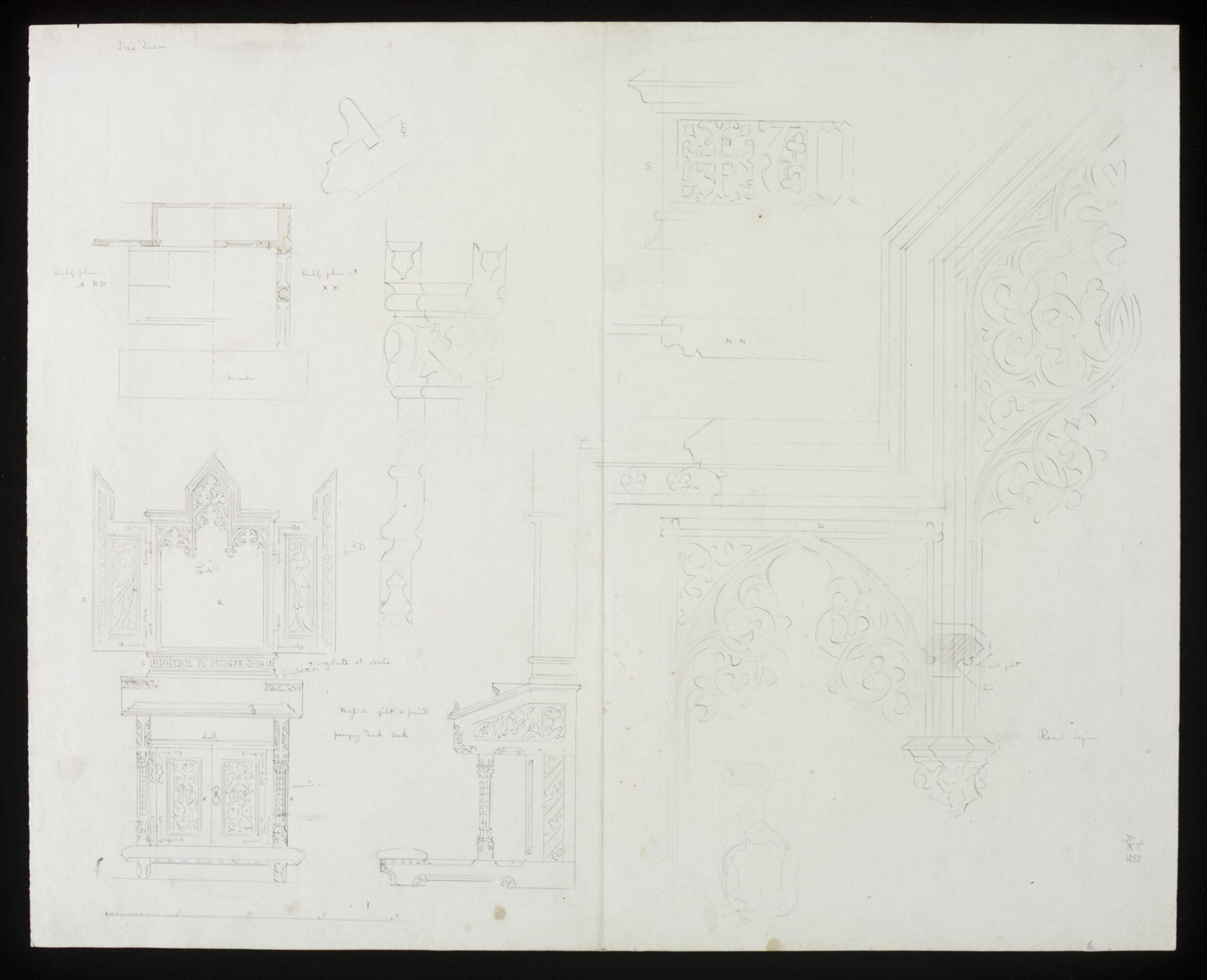 Drawing, A.W.N. Pugin, 1850-1851