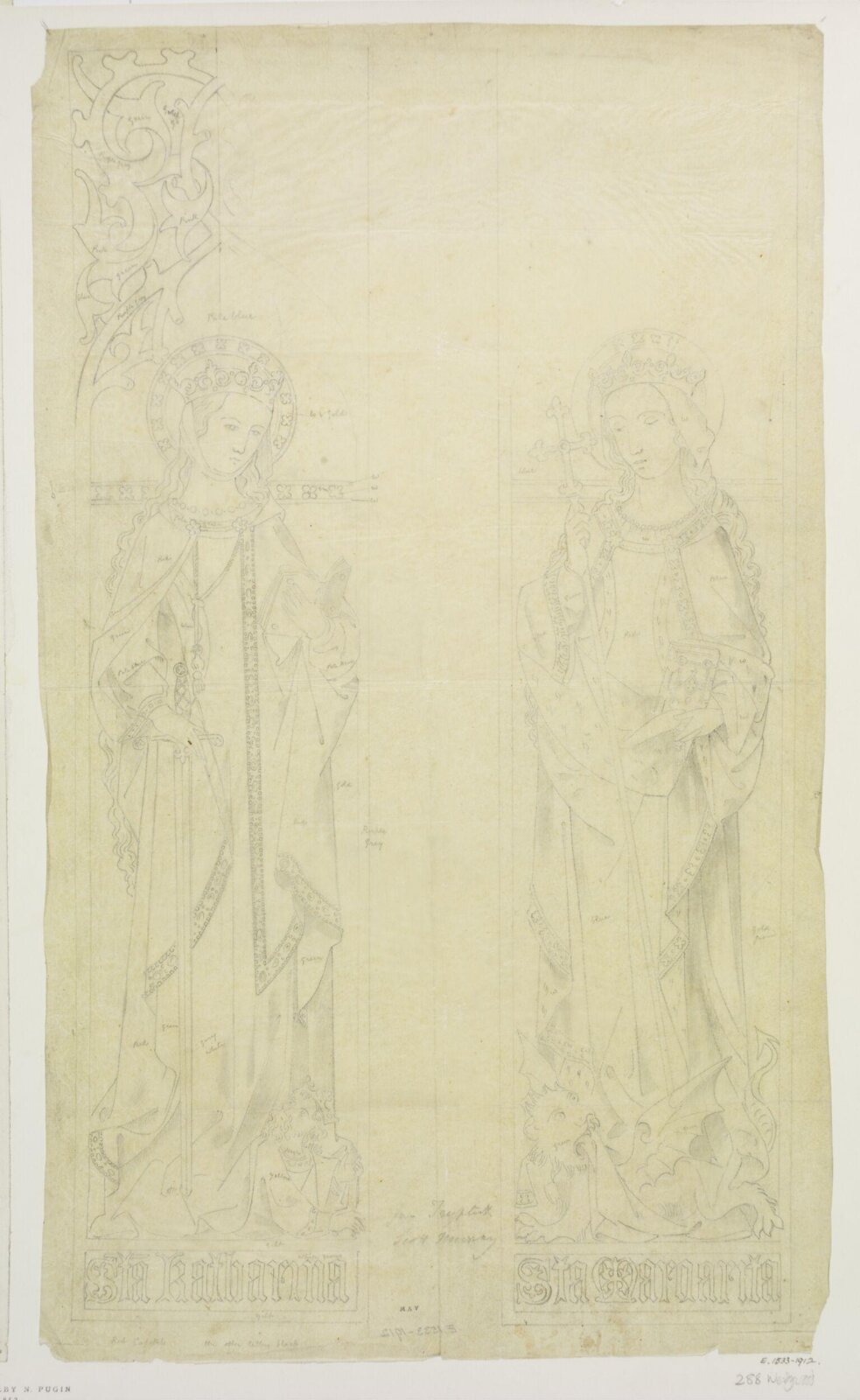 Drawing, A.W.N. Pugin, 1850-1851