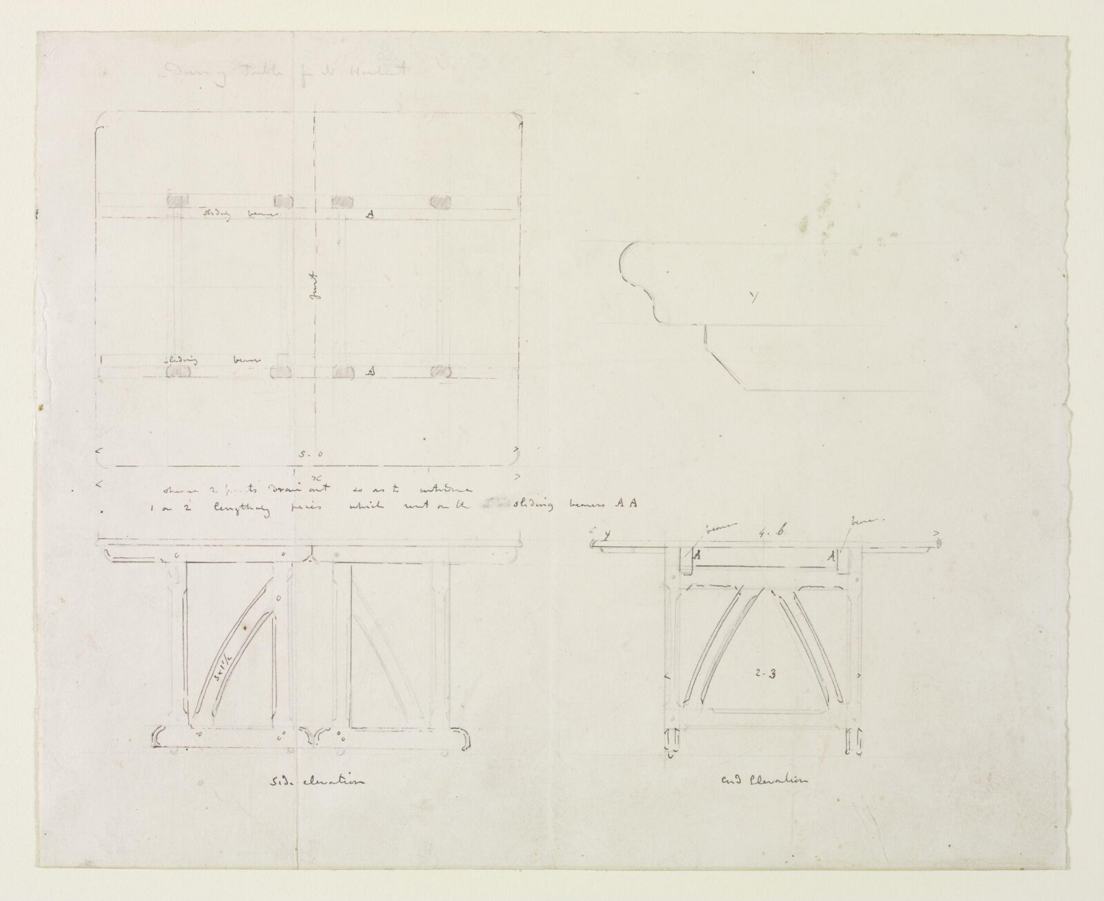 Drawing, A.W.N. Pugin, 1850