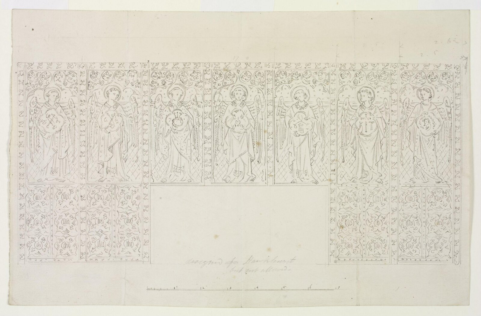 Drawing, A.W.N. Pugin, 1850
