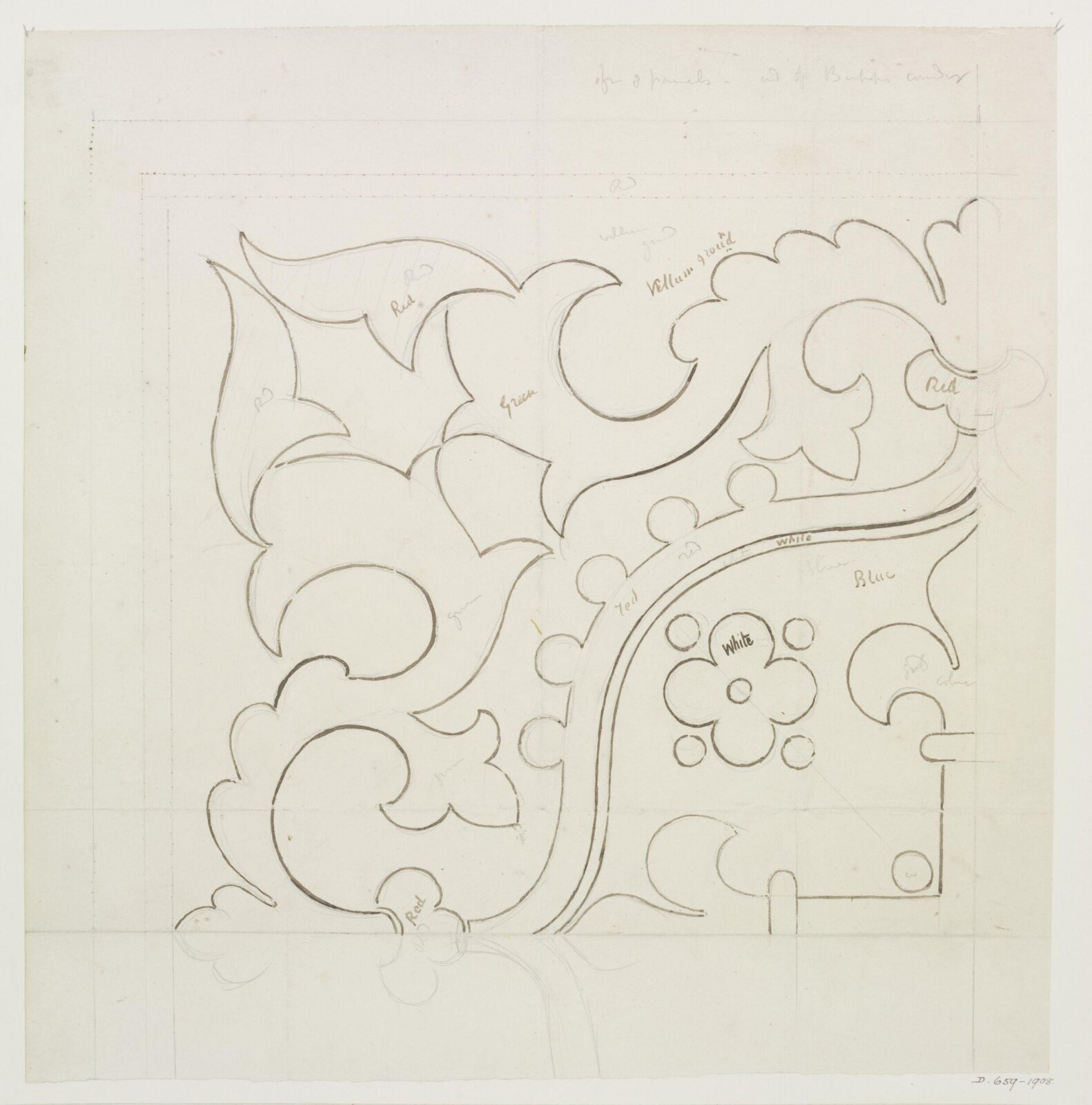 Drawing, A.W.N. Pugin, 1847