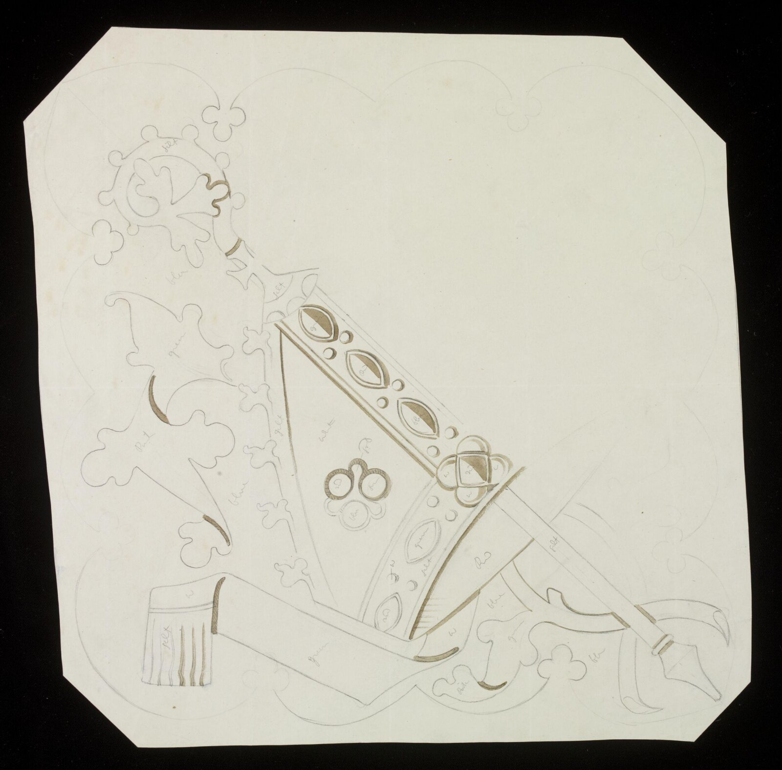 Drawing, A.W.N. Pugin, 1851