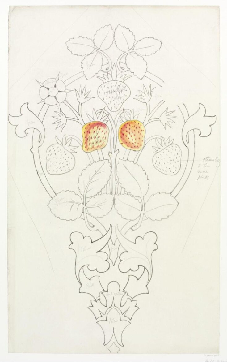 Design for decorative panel with fruit motif. top image