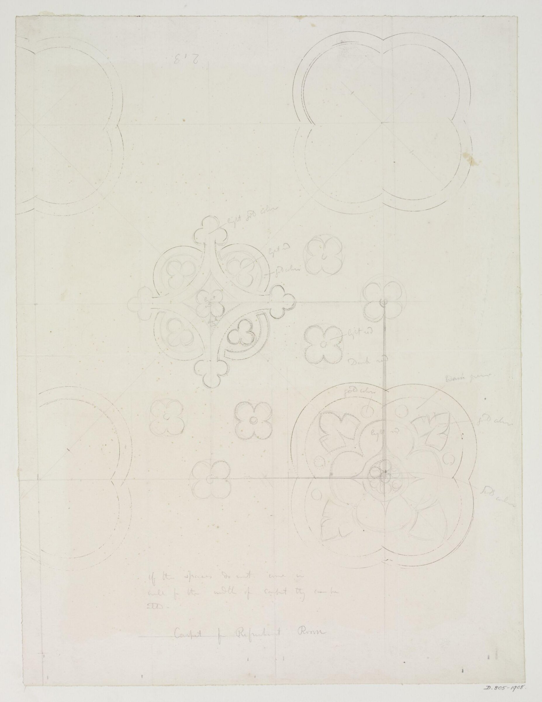 Drawing, A.W.N. Pugin, c. late 1840s