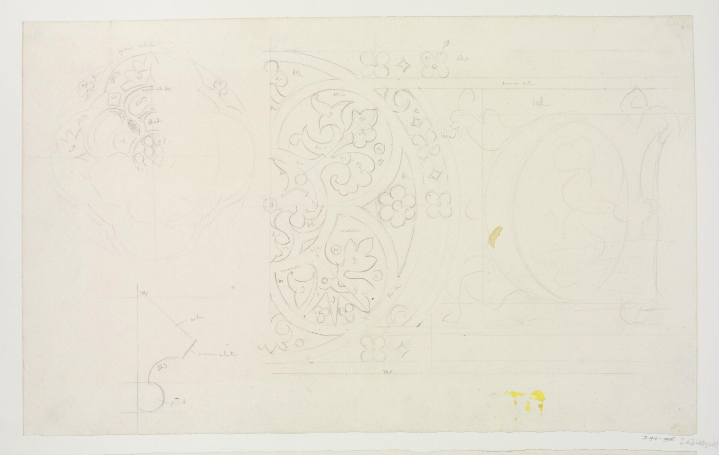 Drawing, A.W.N. Pugin, 1852