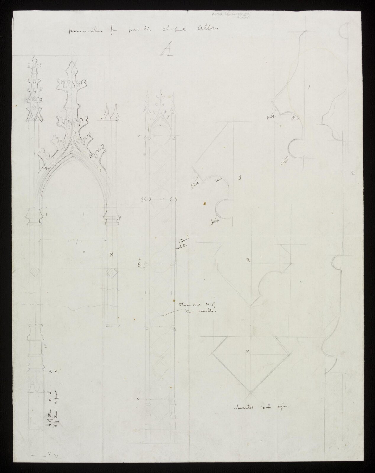 Drawing, A.W.N. Pugin, ca. 1850