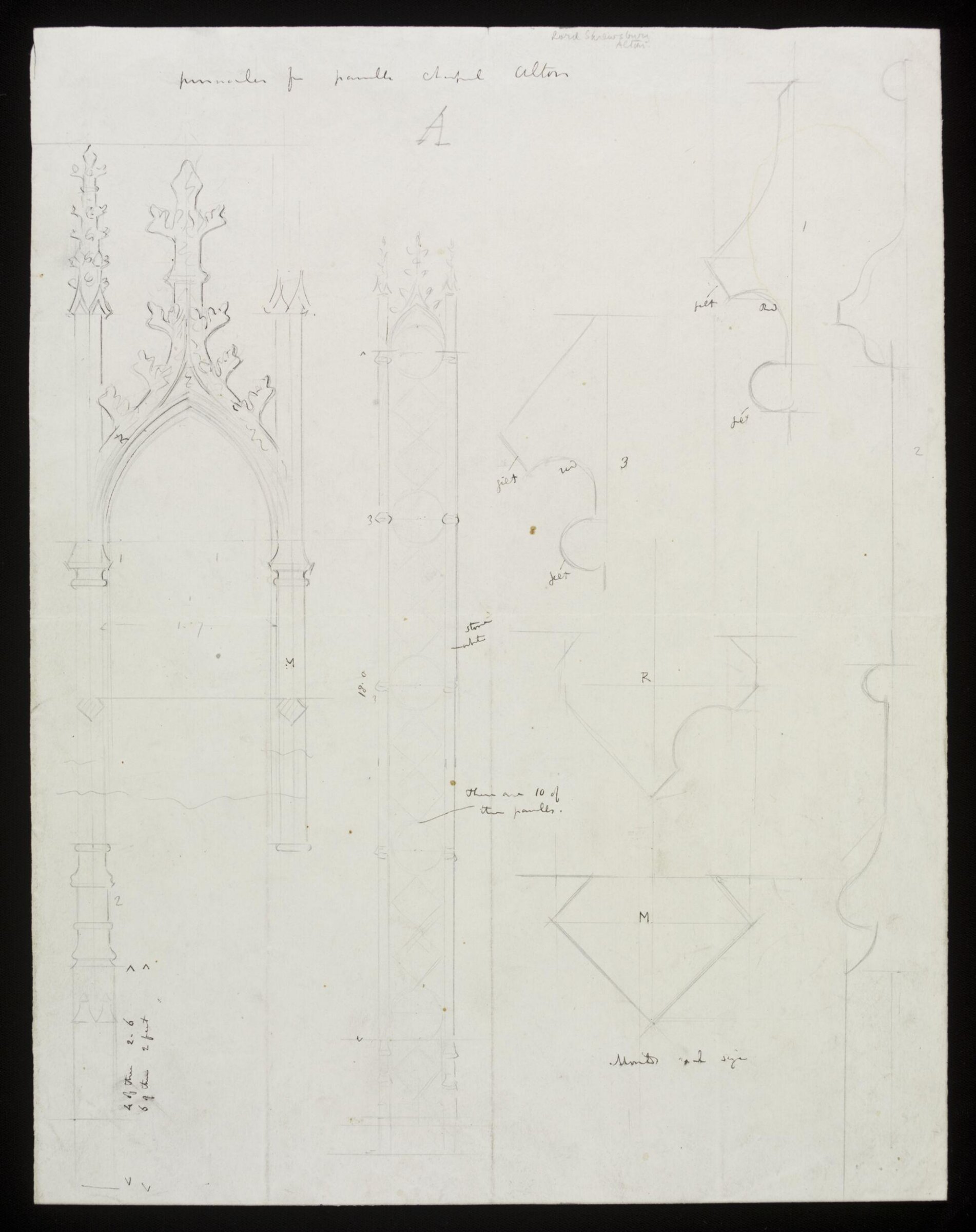 Drawing, A.W.N. Pugin, ca. 1850