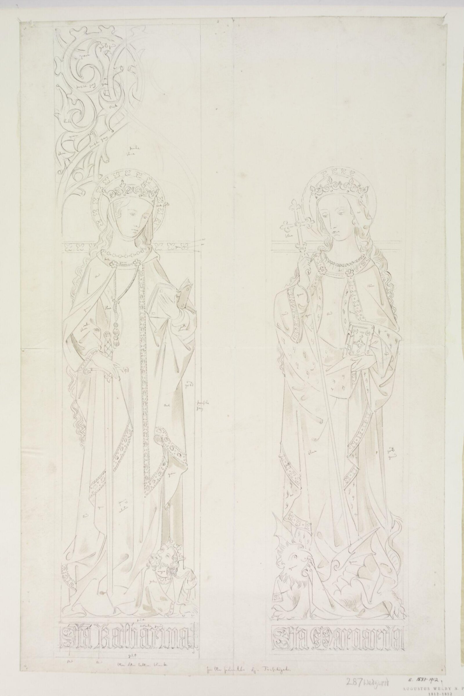 Drawing, A.W.N. Pugin, 1850-1851