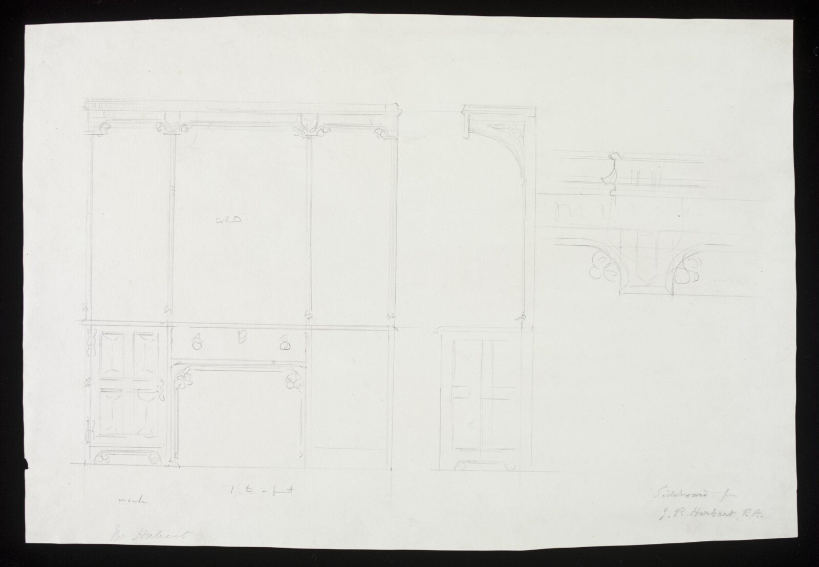 Drawing, A.W.N. Pugin, 1850