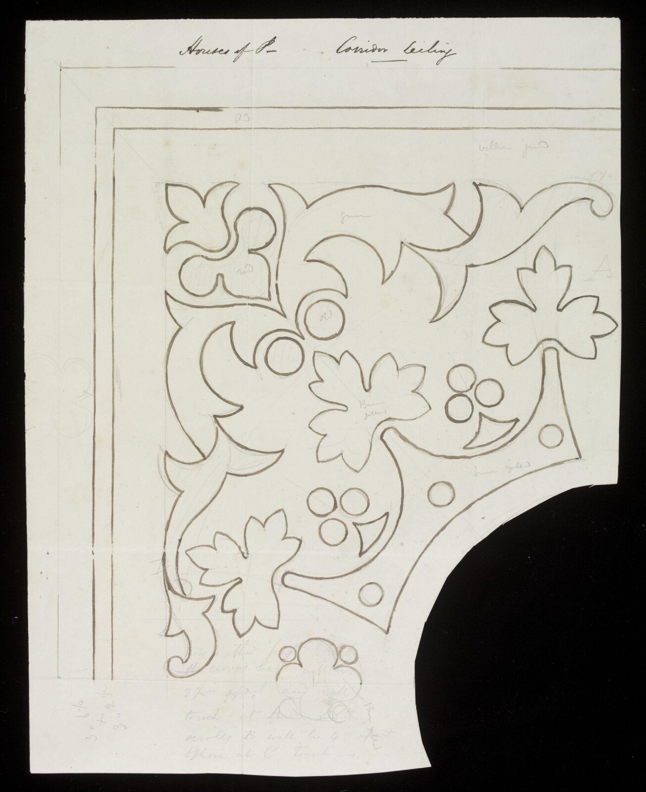 Drawing, A.W.N. Pugin, 1847-8