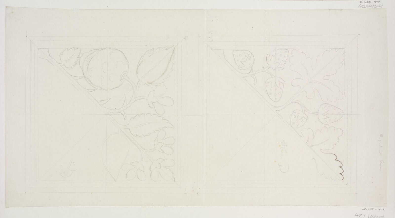 Drawing, A.W.N. Pugin, 1847
