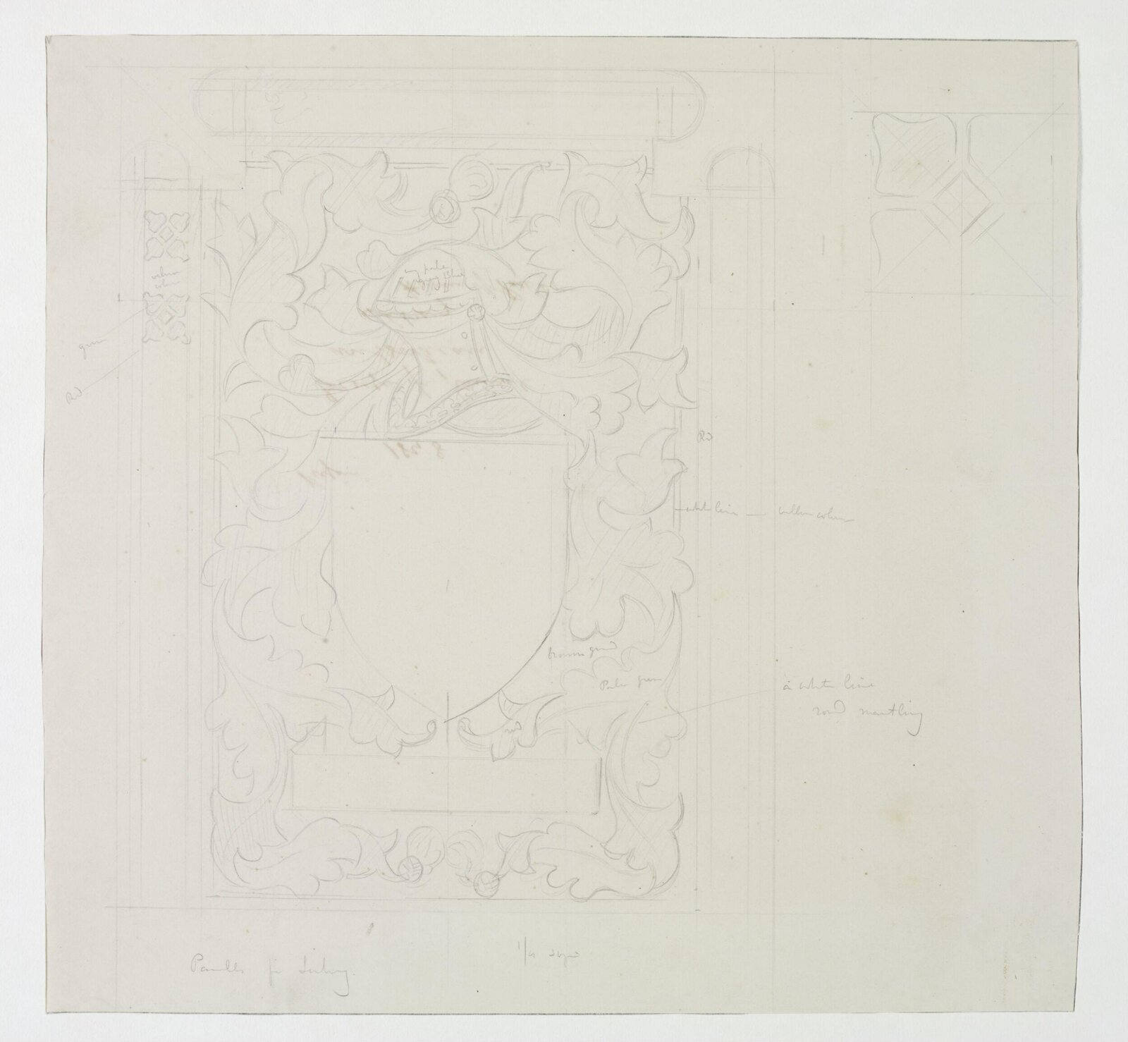 Drawing, A.W.N. Pugin, 1848