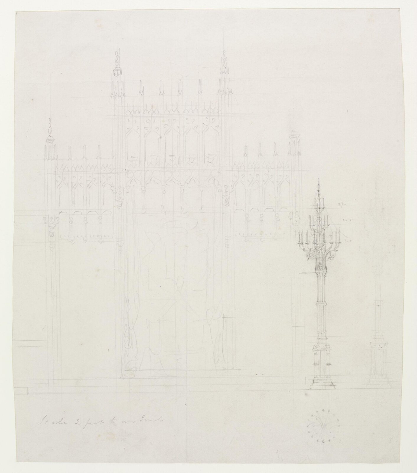 Drawing, A.W.N. Pugin, ca.1846