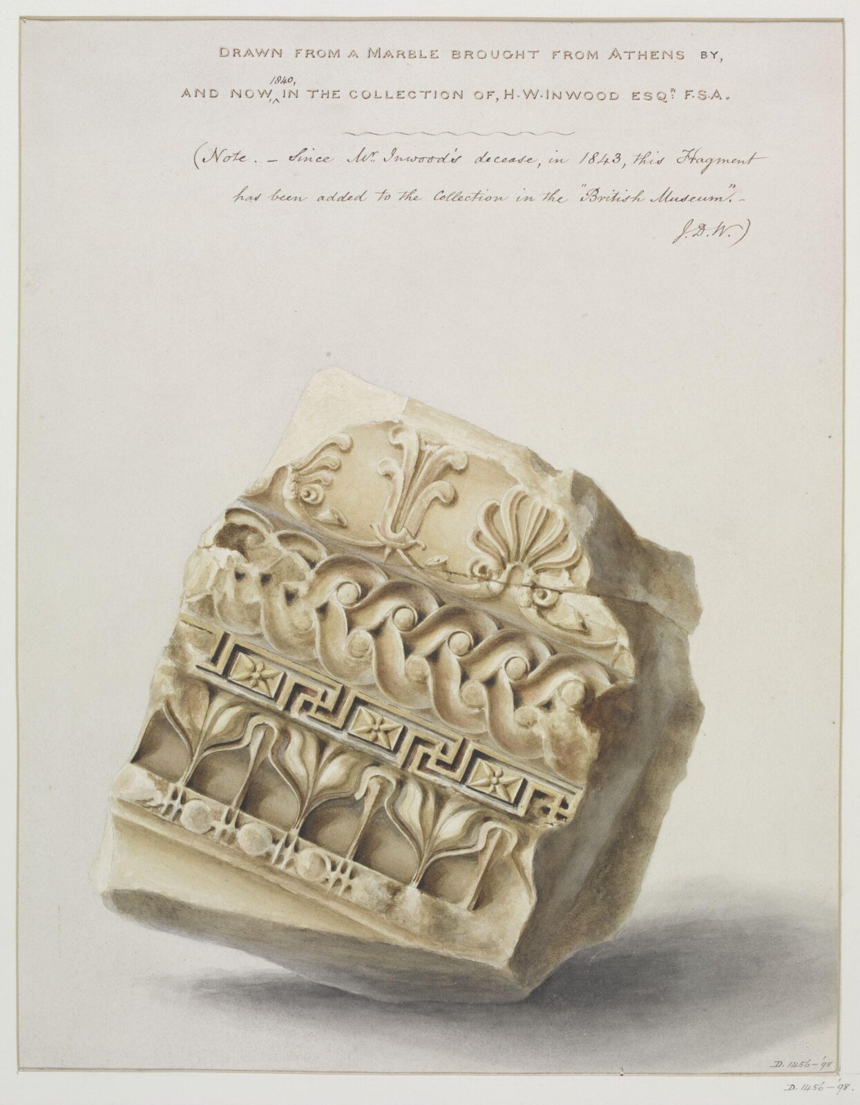 Drawing, Henry William Inwood, c. 1814-1843