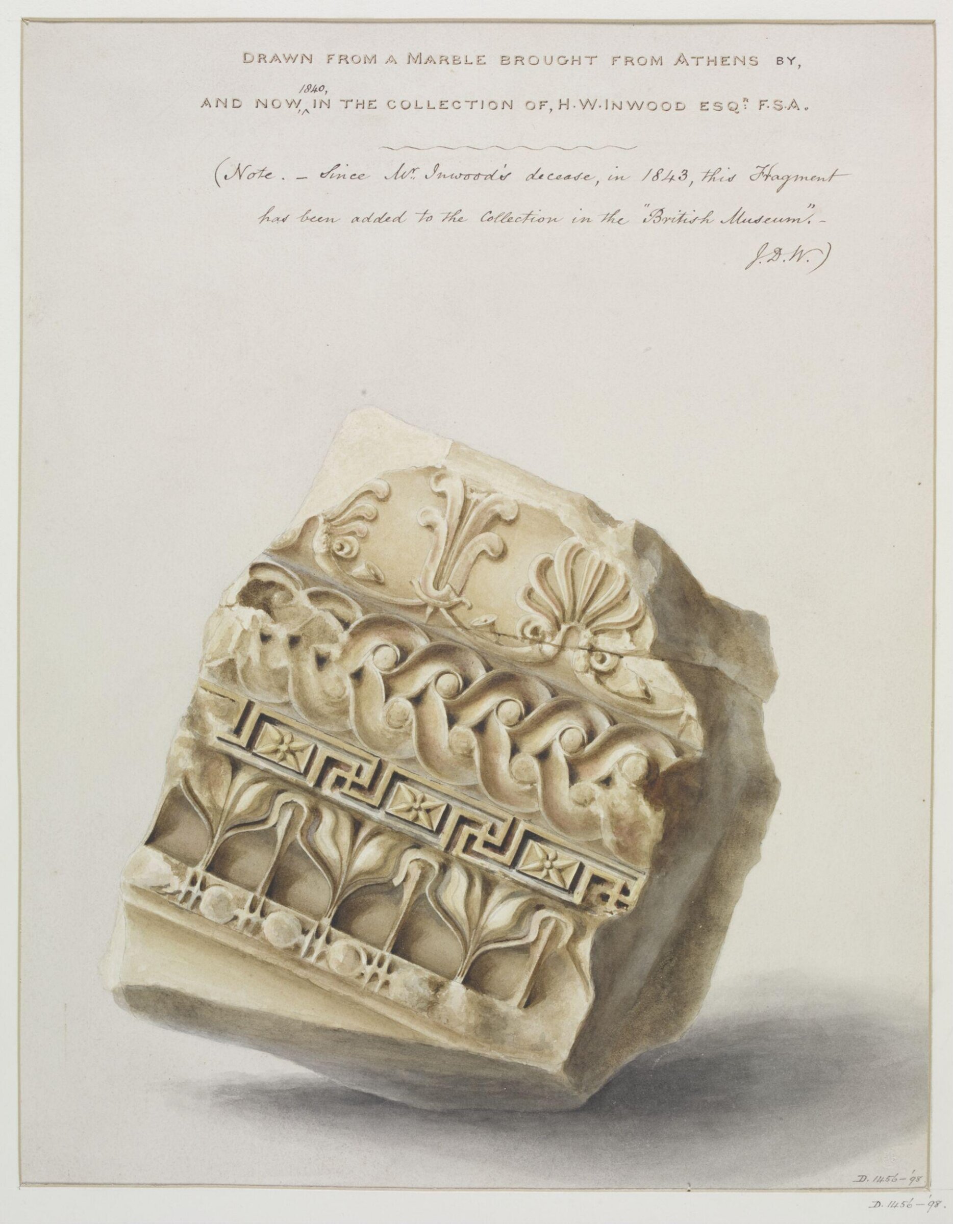 Drawing, Henry William Inwood, c. 1814-1843