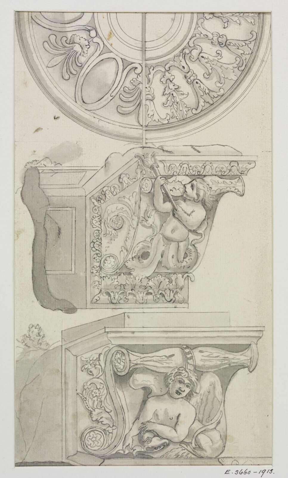 Drawing, James Gibbs, 1700-1749