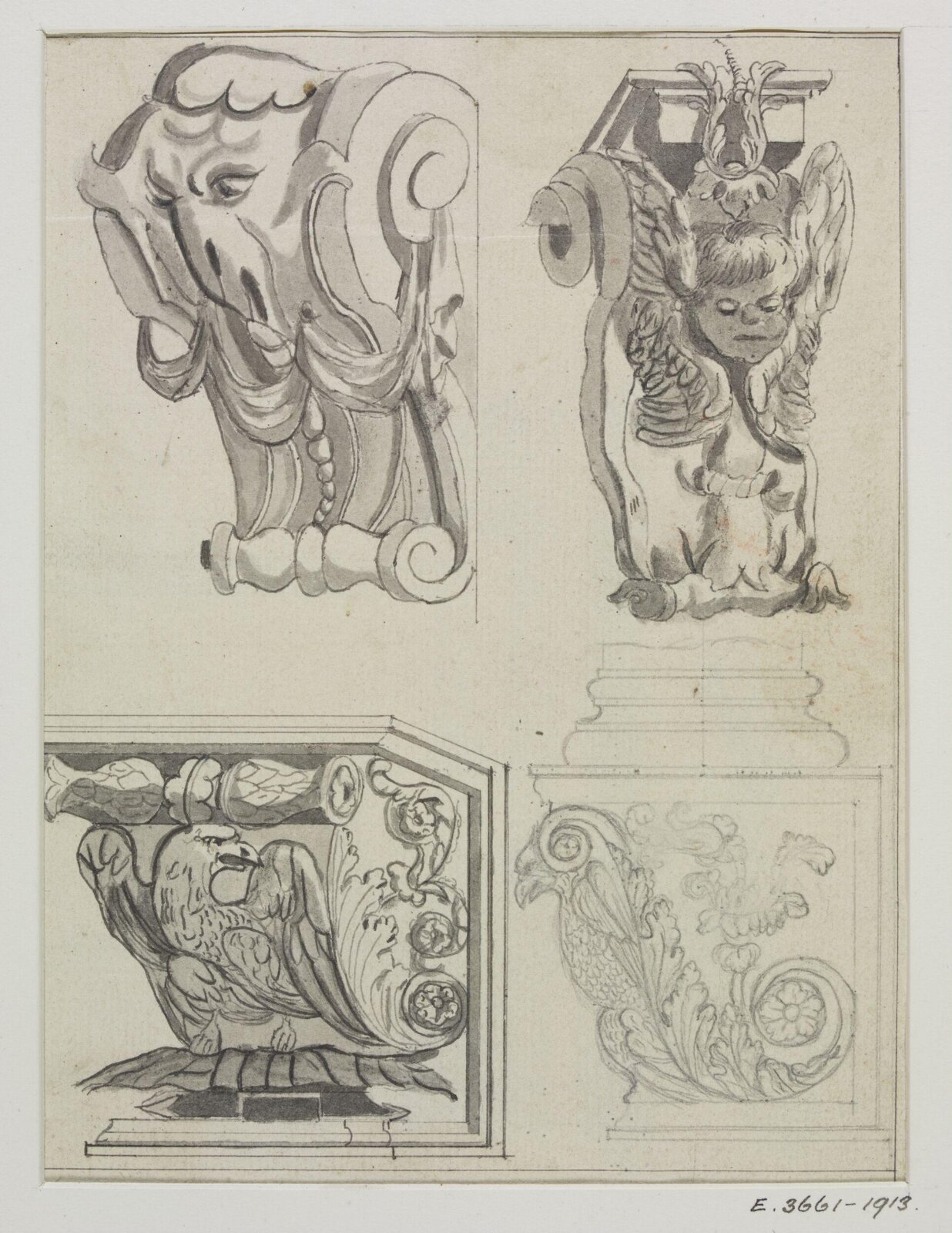 Drawing, James Gibbs, 1700-1749