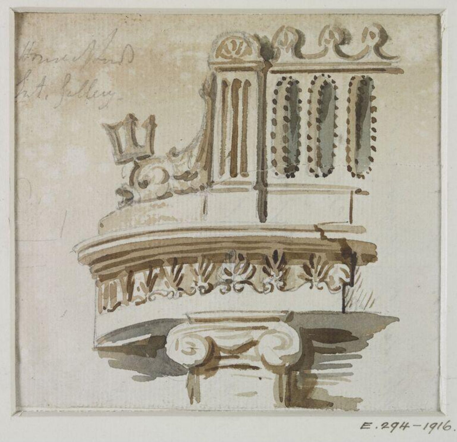 Drawing, John Soane, 1773-1837