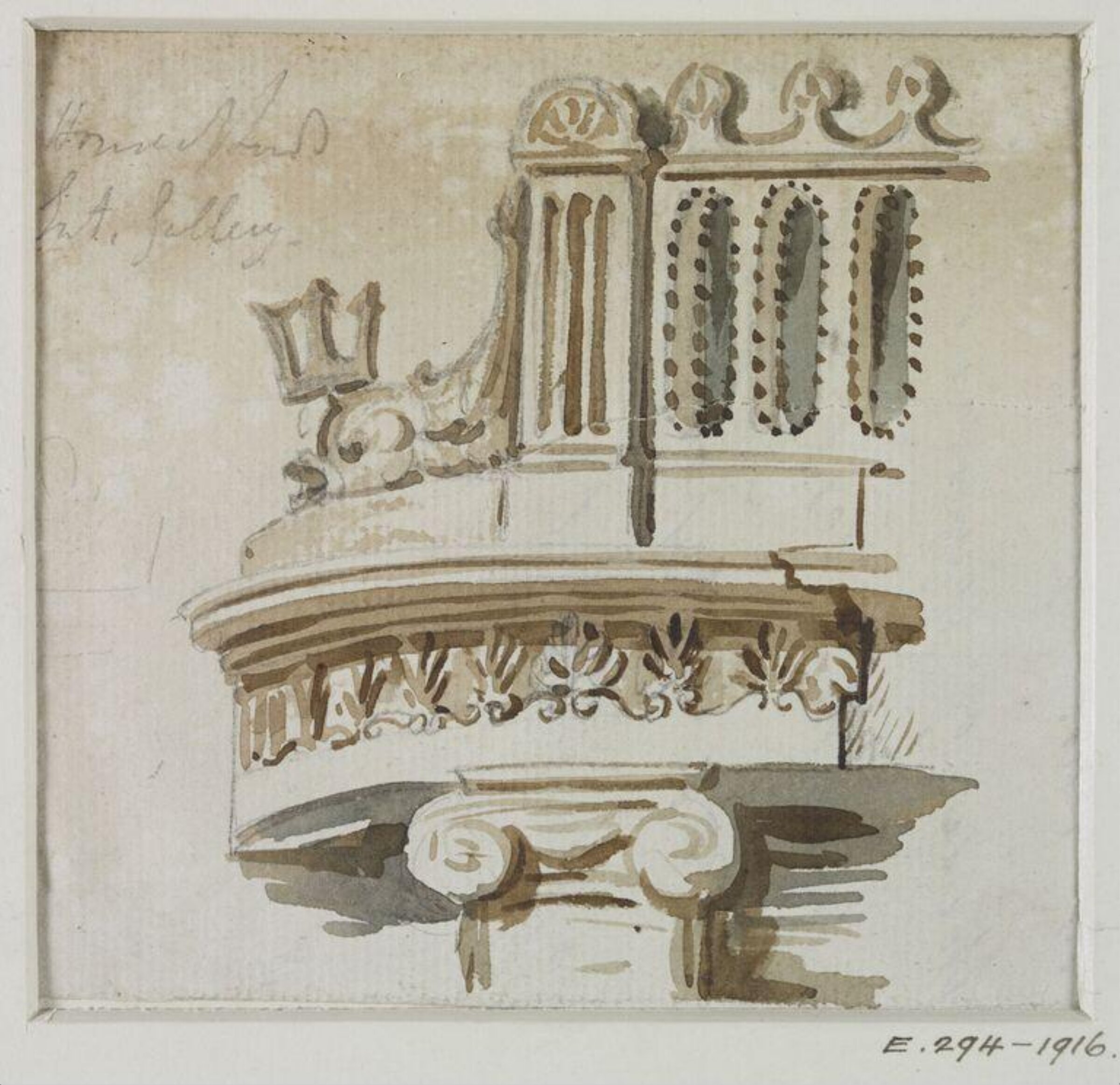 Drawing, John Soane, 1773-1837