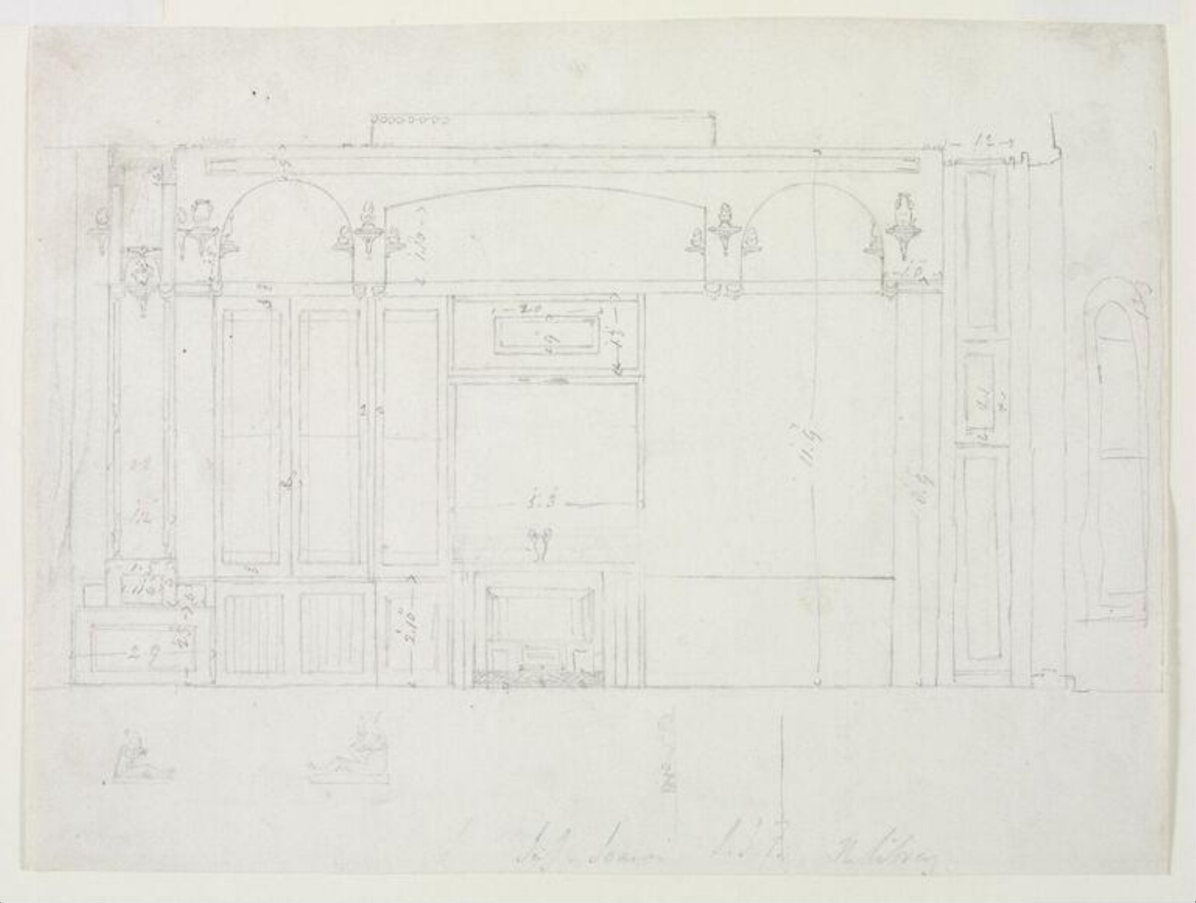 Drawing, John Soane, 1773-1837