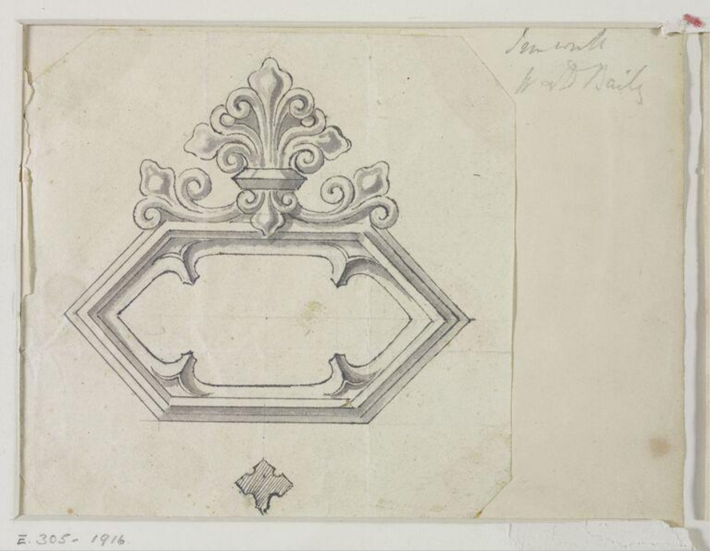 Drawing, John Soane, 1773-1837