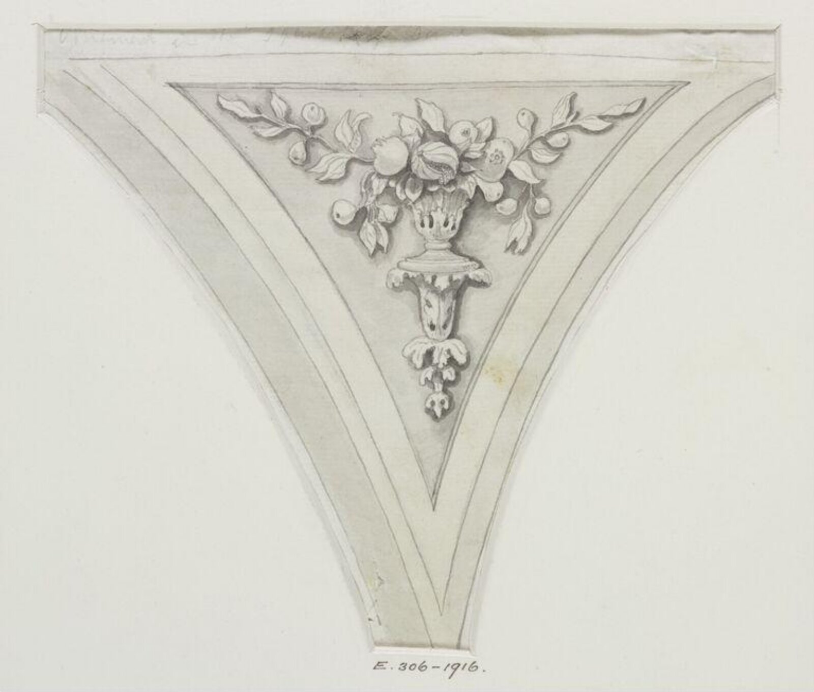 Drawing, John Soane, 1773-1837