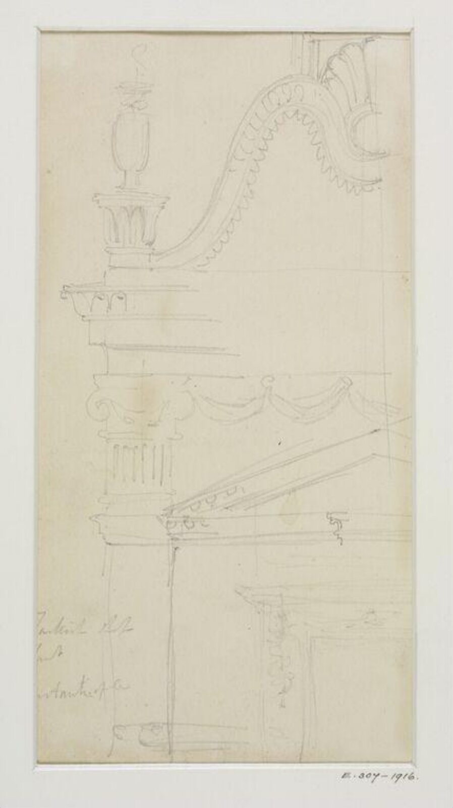 Drawing, John Soane, 1773-1837