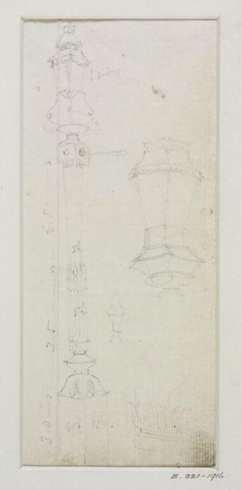 Drawing, John Soane, 1773-1837