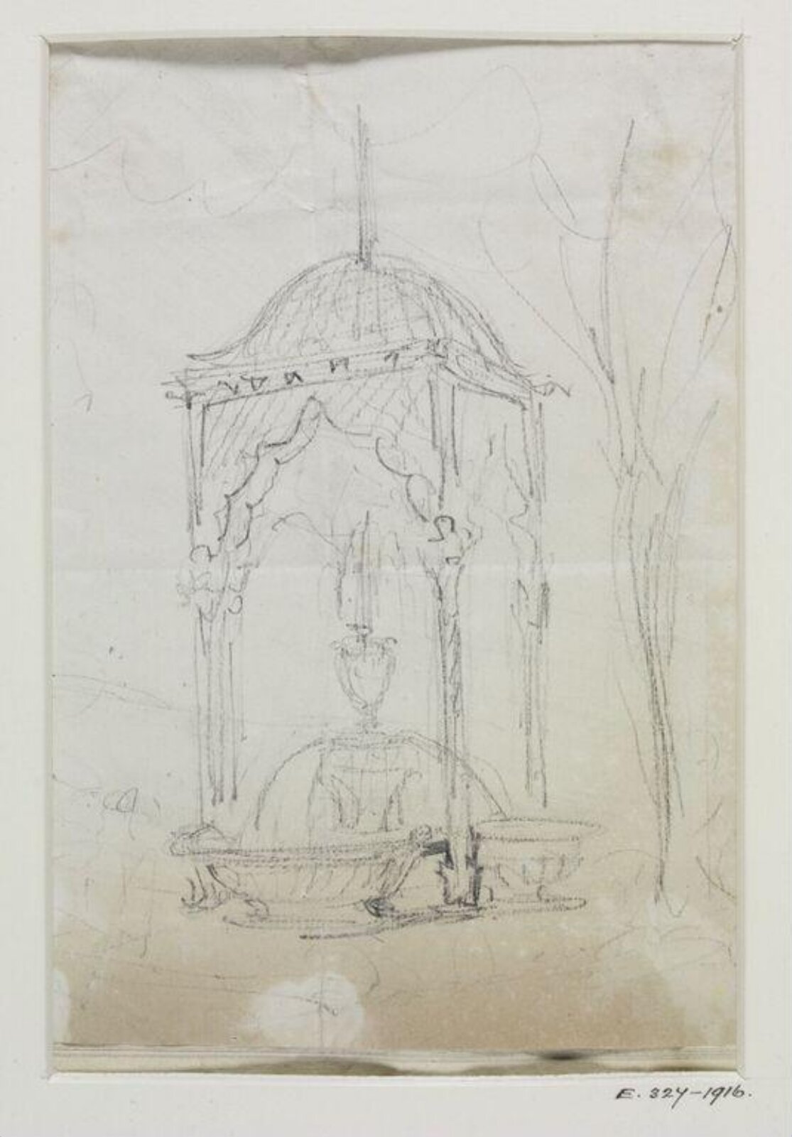 Drawing, John Soane, 1773-1837