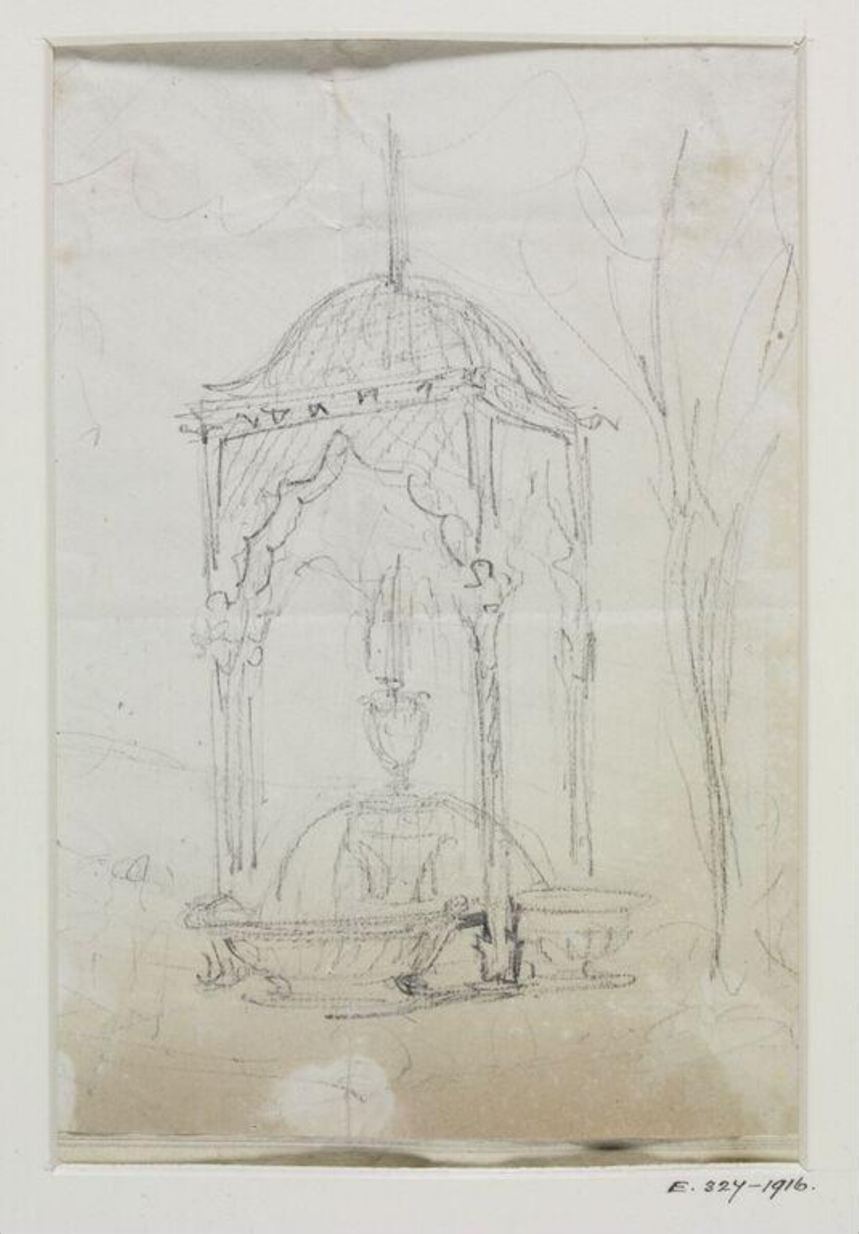 Drawing, John Soane, 1773-1837