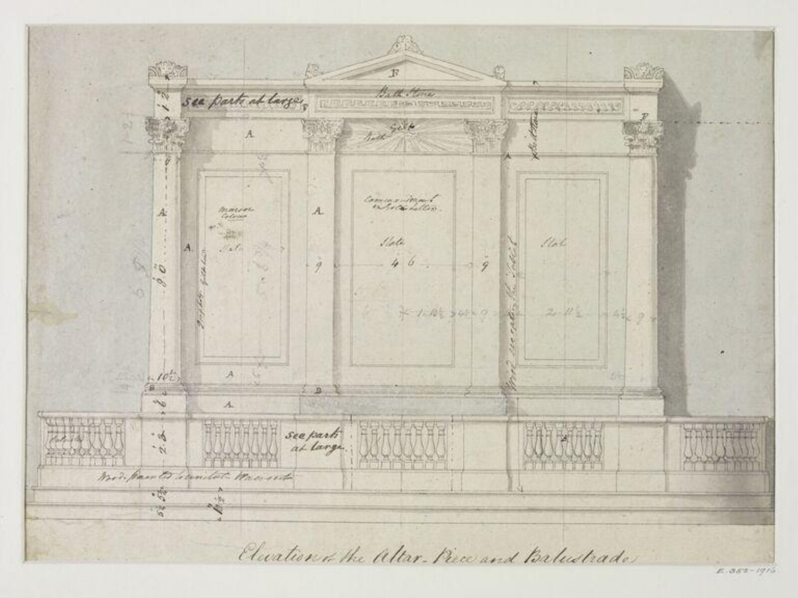 Drawing, John Soane, 1773-1837
