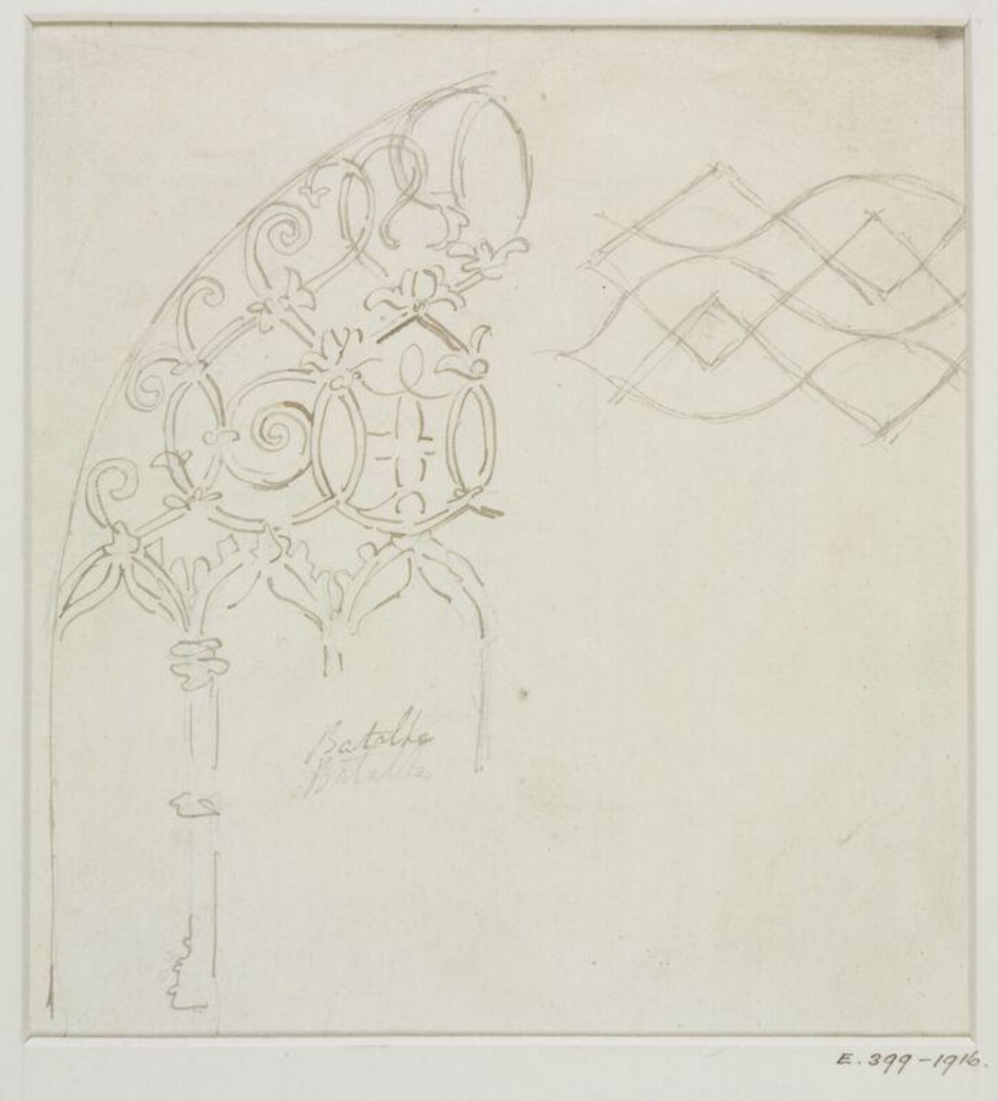 Drawing, John Soane, 1773-1837