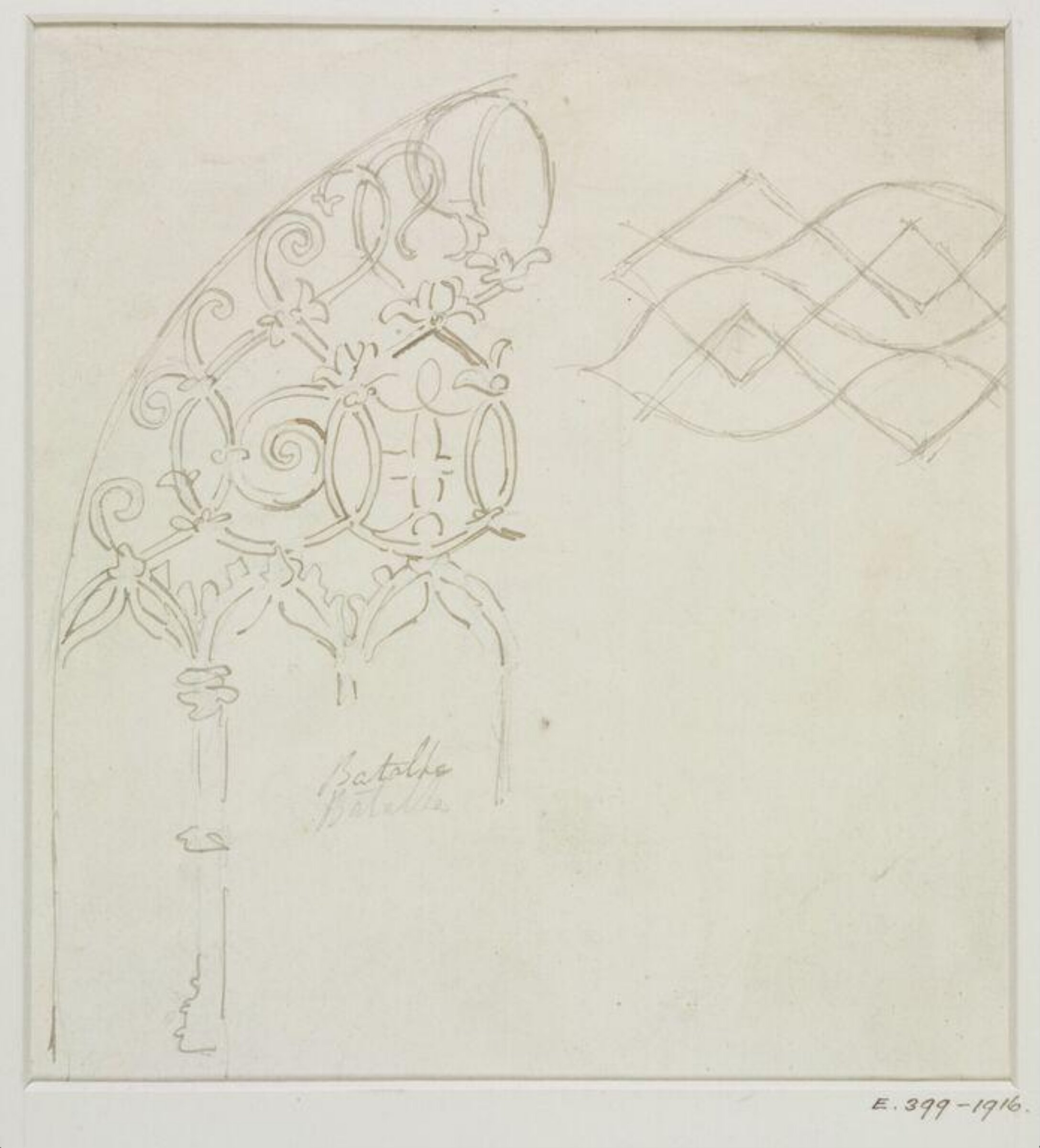Drawing, John Soane, 1773-1837