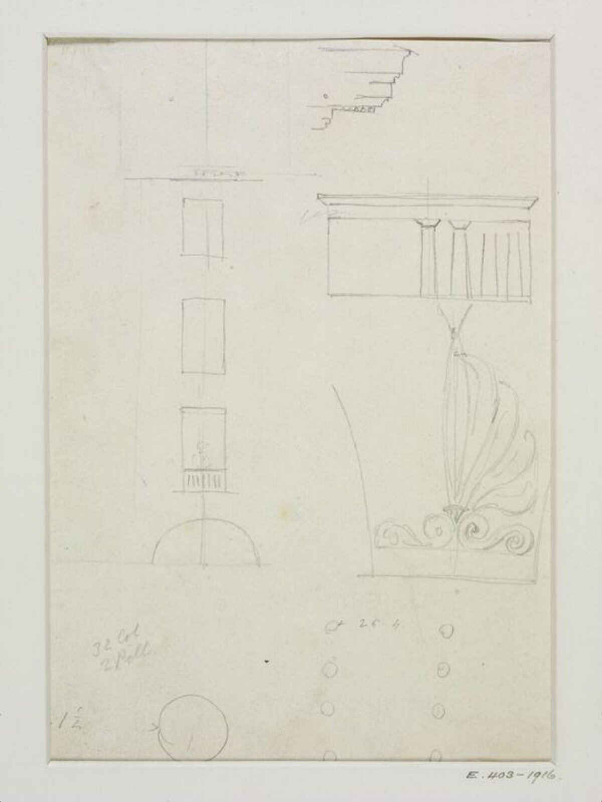Drawing, John Soane, 1773-1837