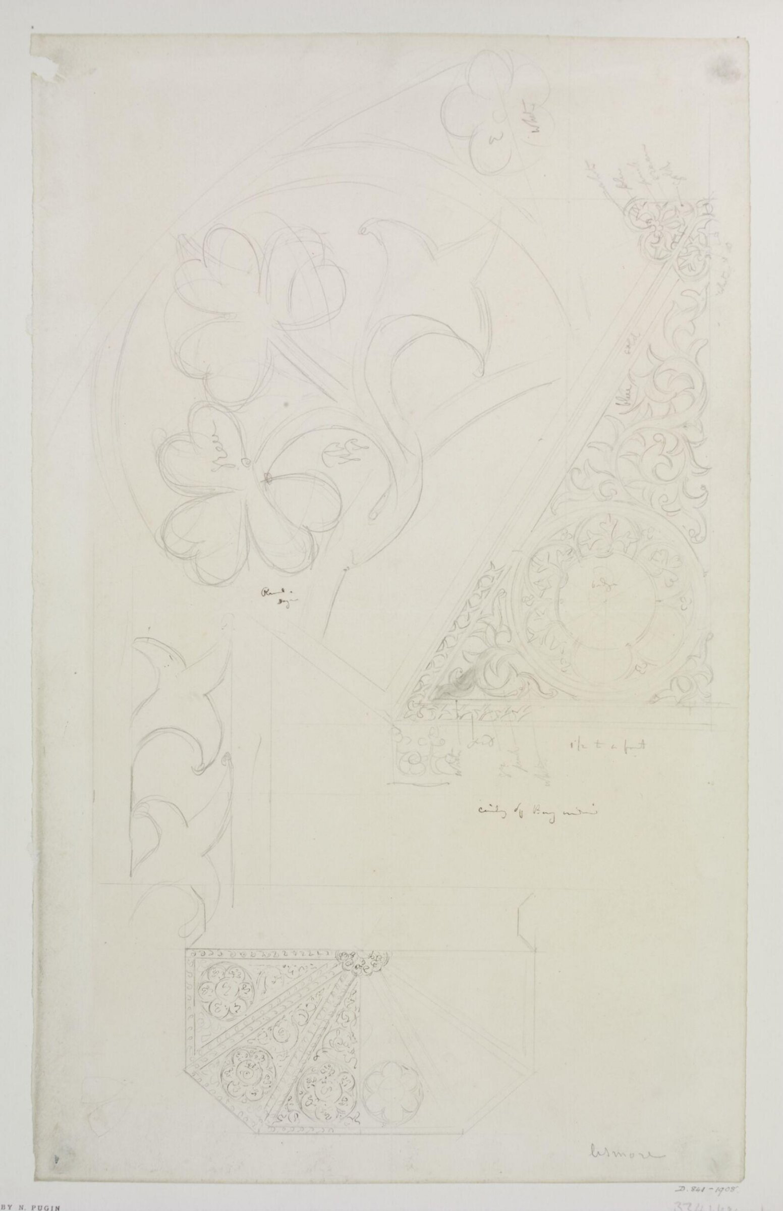 Drawing, A.W.N. Pugin, 1849 to 1850