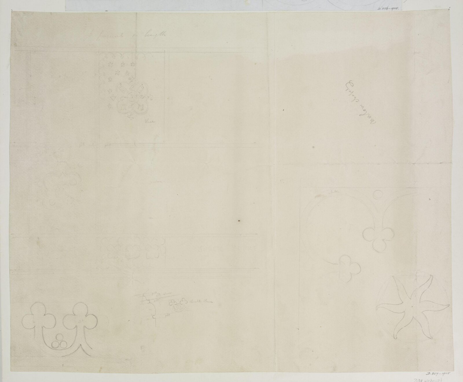 Drawing, A.W.N. Pugin, c. late 1840s