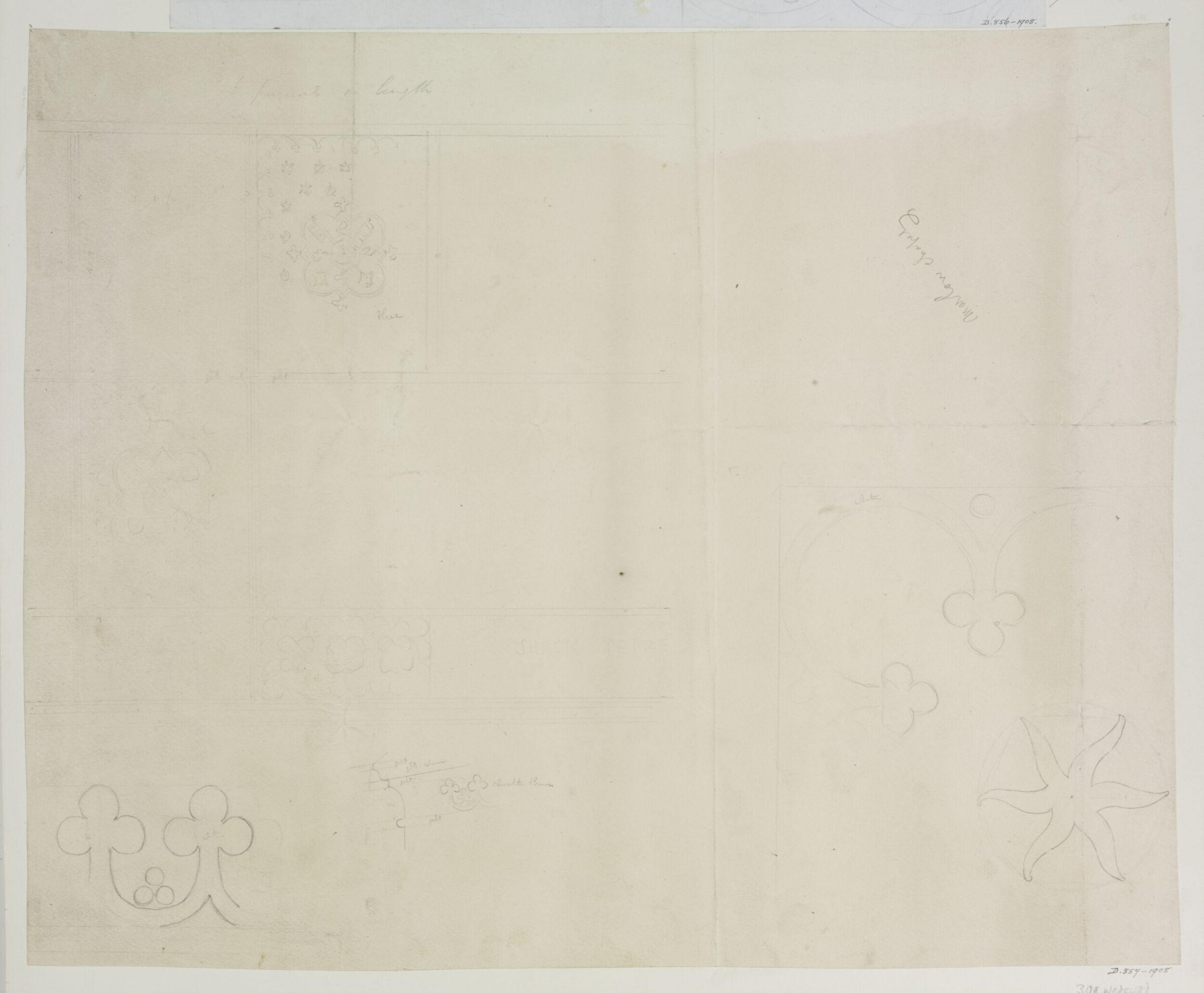 Drawing, A.W.N. Pugin, c. late 1840s
