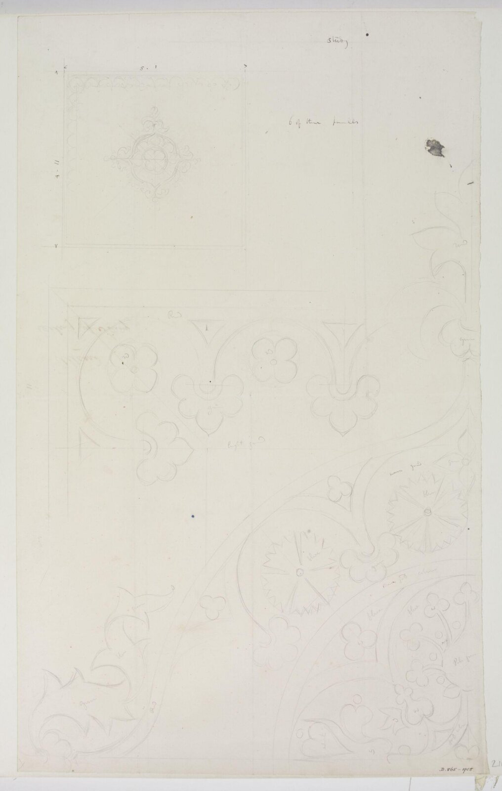 Drawing, A.W.N. Pugin, 1847-1848
